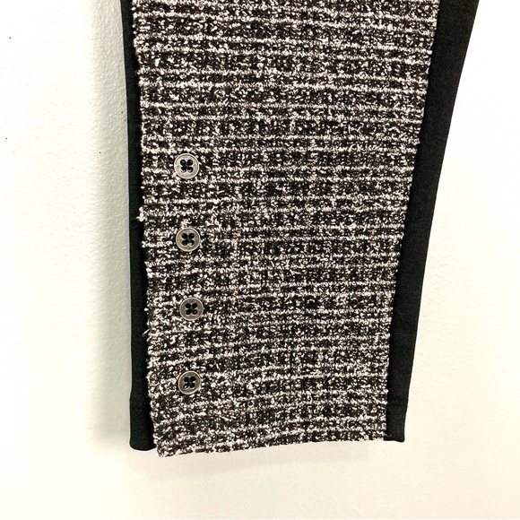 Anthropologie Lilka Tweed Ponte Leggings Women’s Size S Pull On Button Accent - Picture 5 of 9
